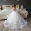 Lace Flower Girl Dresses with Long Train