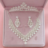 Fashion Crystal Wedding Bridal Jewelry Sets Tiara Crown Earring Necklace Bride Women Pageant Prom Jewelry Set Hair Ornaments Fashion Crystal Wedding Bridal Jewelry Sets Tiara Crown Earring Necklace Bride Women Pageant Prom Jewelry Set Hair Ornaments