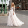 Long Sleeve Boho Wedding Dresses V Neck