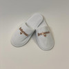 Sample Sale - White Slippers "Bridesmaid" in Rose Gold Glitter Sample Sale - White Slippers "Bridesmaid" in Rose Gold Glitter