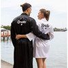 Satin Men's and Women's Robes Set with Customization