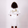 Cotton Waffle Long Queen Bathrobe