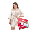 Mother’s Day gift Satin Customized robe + slippers