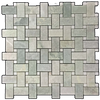 MING GREEN BASKETWEAVE WITH WHITE ABSOLUTE DOT MOSAIC HONED