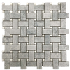 PACIFIC GRAY BASKETWEAVE WITH WHITE ABSOLUTE DOT MOSAIC
