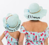 Custom Mama and Mama's Mini Sun Hats