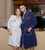 Collar His and Hers Personalized Bathrobes Set for Couples