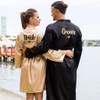 Satin Groom and Bride Robes Set