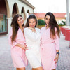 Cotton Waffle-Knit Pink Customized Robes