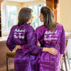 Satin Personalized monogrammed Bride and Bridesmaid robes satin