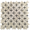 CREMA MARFIL FLEUR MOSAIC WITH DARK EMPERADOR MOSAIC