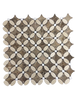 DARK EMPERADOR FLEUR WITH CREMA MARFIL AND WHITE THASSOS DOT MOSAIC
