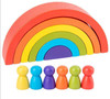 Montessori Rainbow Building Blocks For Baby Learning