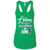 This Queen Was Born In June Ladies Ideal Racerback Tank