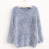 Mohair Pullove Autumn Winter O Neck Sweater