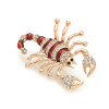 Vintage Crystal Enamel Scorpion Brooch
