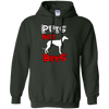 Pets Not Bets Red and White Pullover Hoodie