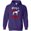 Pets Not Bets Red and White Pullover Hoodie