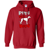 Pets Not Bets Red and White Pullover Hoodie