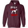 Pets Not Bets Red and White Pullover Hoodie