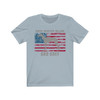Red White Blue And Grey American Greyhound (Unisex T-Shirt) with Grey Lettering
