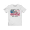 Red White Blue And Grey American Greyhound (Unisex T-Shirt) with Grey Lettering