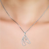 Elegant Sterling Silver Horse Head Pendant Necklace