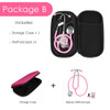 Pink Colored Stethoscope Otoscope Tuning Fork Reflex Hammer LED Penlight Torch Tool With Storage Case Kit