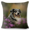 Cute Australian Shepherd Dog Print Cushion Cover 45x45 Square Linen Pillow Covers Throw Pillows Cases Sofa Home Decor Pillowcase