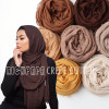 Muslim Crinkle Hijab Scarf Soft Cotton Head Scarf
