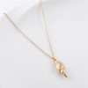Gold Colored Alloy Cowrie Shell Necklace for Women