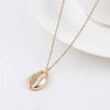 Gold Colored Alloy Cowrie Shell Necklace for Women