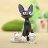 1Pcs Resin Kiki's Delivery Service Cat Figurines With White Kittens Gigi Miniatures