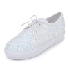 LudBA Originals® Women's Bling Multicolored Lace-Up Glitter Shoe
