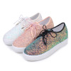 LudBA Originals® Women's Bling Multicolored Lace-Up Glitter Shoe
