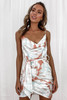 Satin Lace up Slip Dress