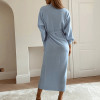 Casual V-neck Knitted Dress