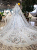 Stunning Long Sleeves Tulle Wedding Dress with Embroidery Bridal Gown W712
