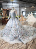 Stunning Long Sleeves Tulle Wedding Dress with Embroidery Bridal Gown W712