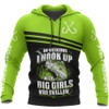 Love Fishing Fish Reaper Green Full Printed 3D Hoodie