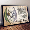 Dragon Couple Valentine Christmas Gift Meaningful Quote For Lover Vintage Poster
