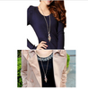 Super Dazzling Gold Plated Rhinestone Colorful Peacock Long Necklace