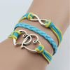 Unisex Jewelry Leather Double Infinite Multi-Layer Bracelets Offer
