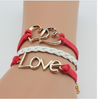 Unisex Jewelry Leather Double Infinite Multi-Layer Bracelets Offer