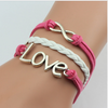 Unisex Jewelry Leather Double Infinite Multi-Layer Bracelets Offer