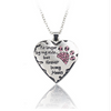 "No Longer by My Side but Forever in My Heart"  Print & Heart Necklace Offer