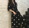 My Polka Dot V-neck Long Dress My Polka Dot V-neck Long Dress
