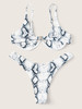 Snakeskin Underwire Top With High Cut Bikini Set