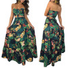 Crop top and long skirt beach set
