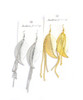 LEAF SHAPE CHAIN TASSEL EARRINGS